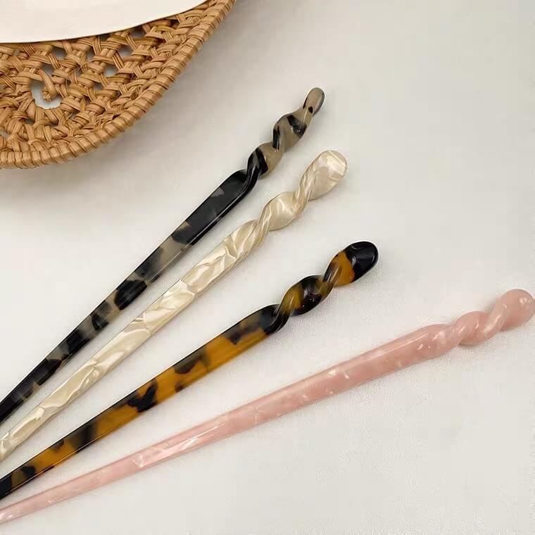 White Tanuki Aesthetic Hair Sticks
