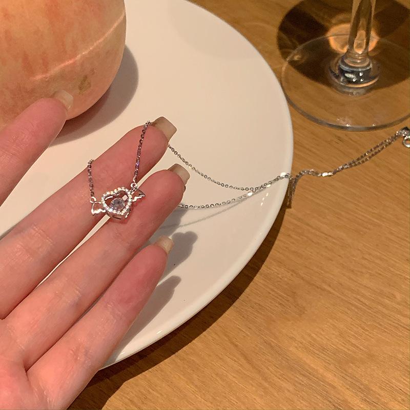 White Tanuki Cupid's Necklace