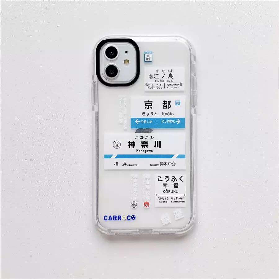 White Tanuki for iphone XR / Blue Going to Japan Phone Case