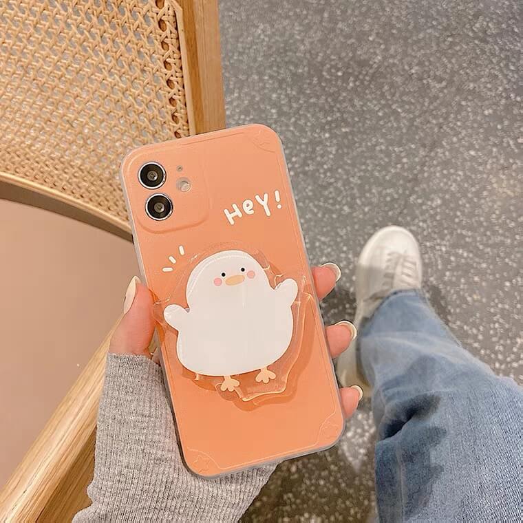 White Tanuki Hey! Chickie Phone Case