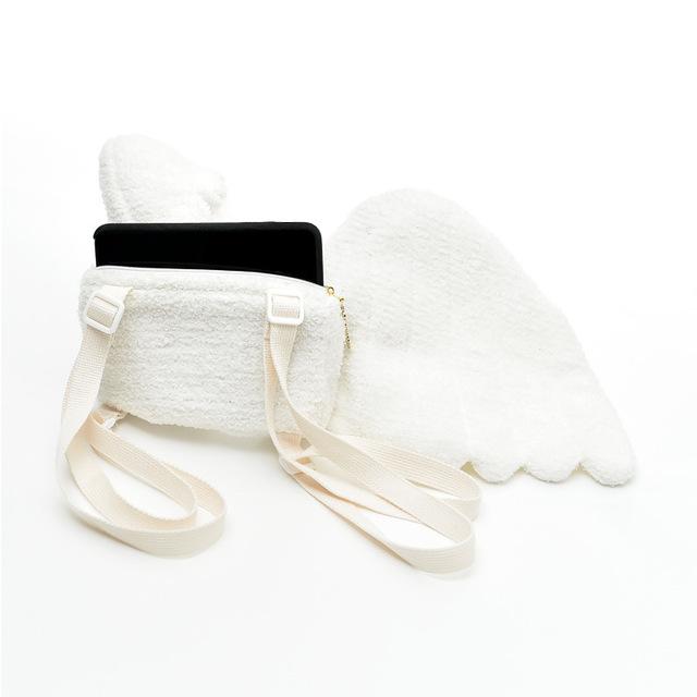 White Tanuki 白色 Mini Angel Wing Backpack