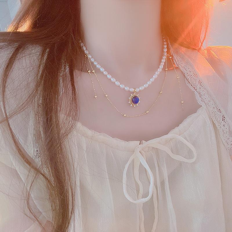 White Tanuki 感温变色珍珠项链 Shifting Sun Necklace