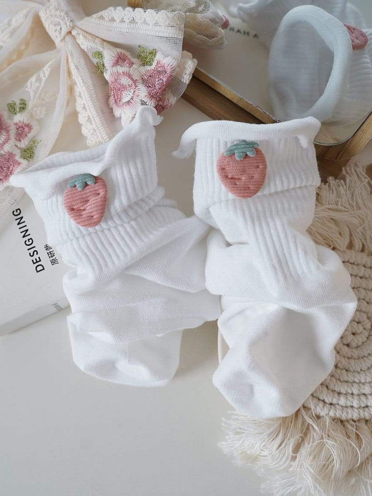 White Tanuki Angelic Picnic Sock Set