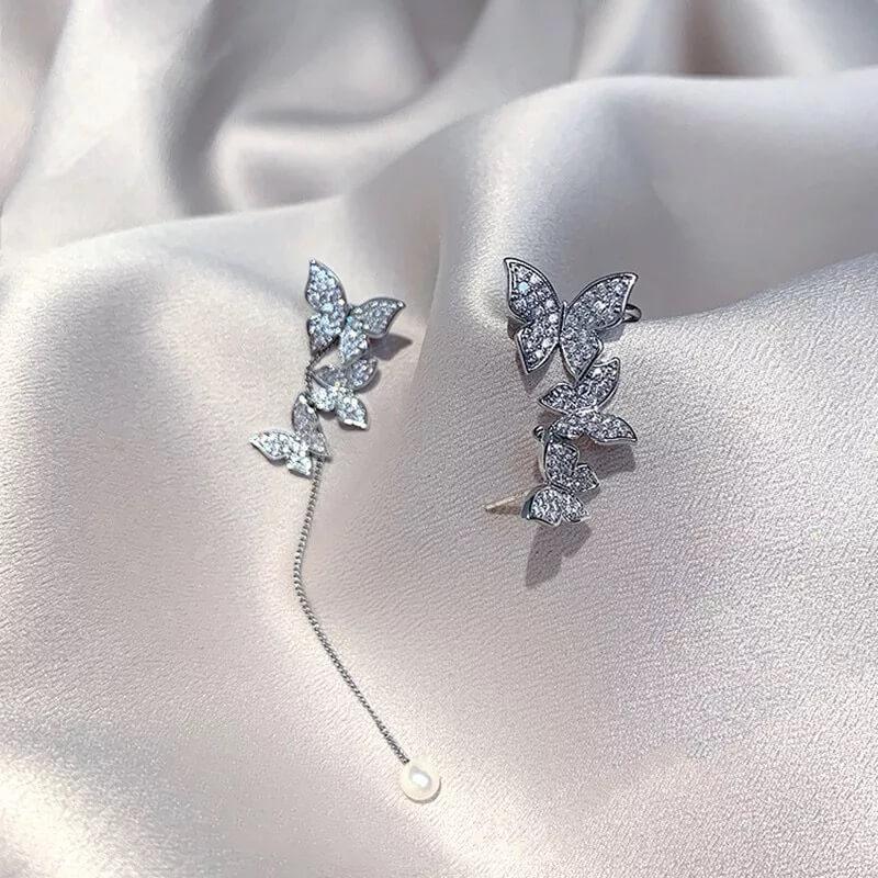 Asymmetrical Butterfly Earrings