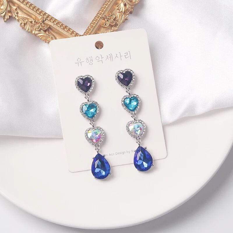 Azure Ear Rings Azure Hearts Earrings | White Tanuki