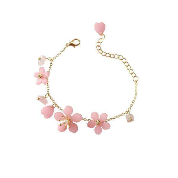 White Tanuki Bracelet Sakura Circlet