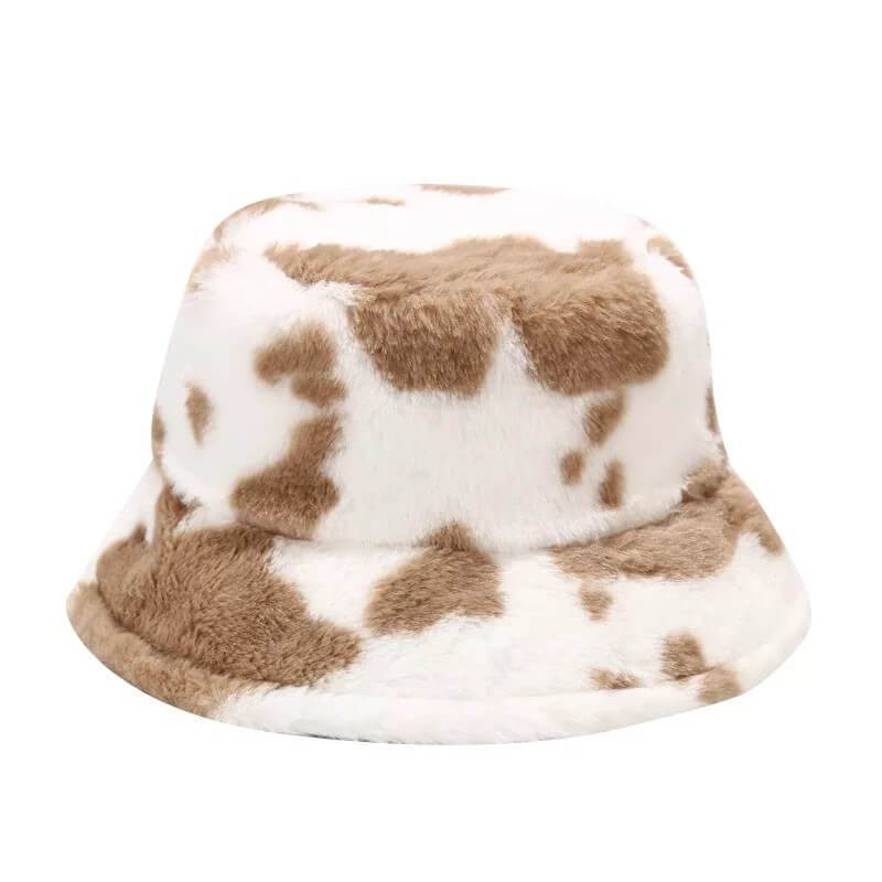 White Tanuki Brown Moo Bucket Hat
