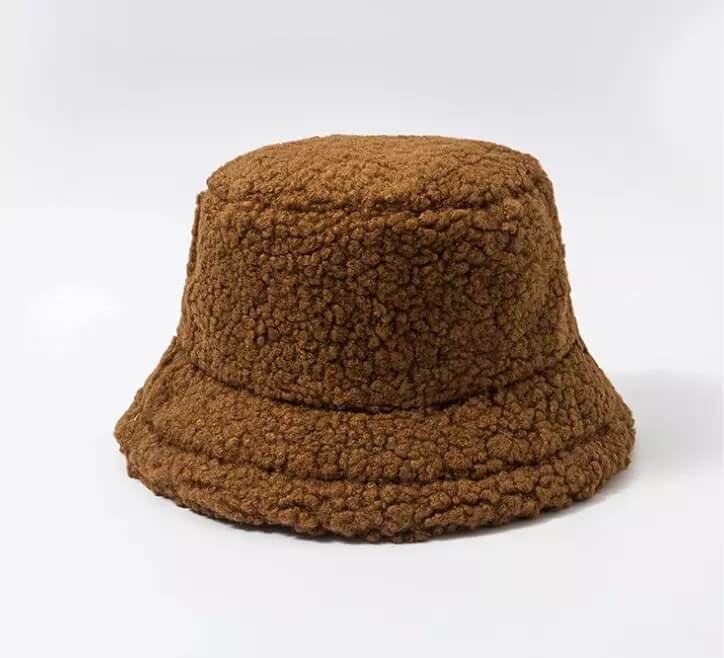 White Tanuki Brown Teddy Bucket Hat