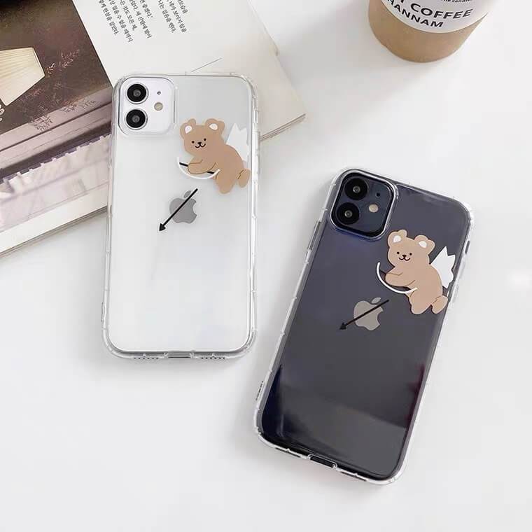 White Tanuki Cupid Bear Phone Case