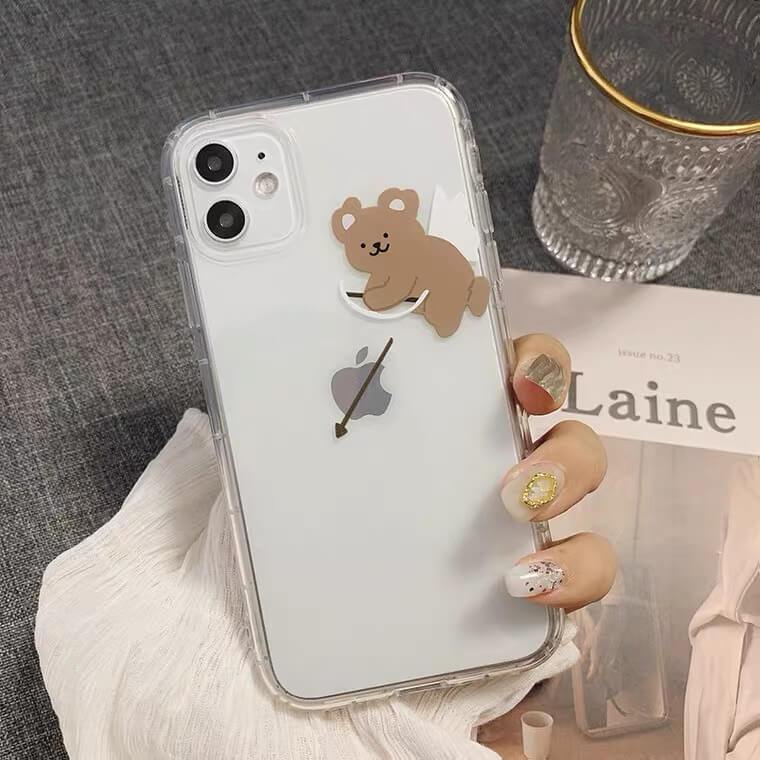 White Tanuki Cupid Bear Phone Case