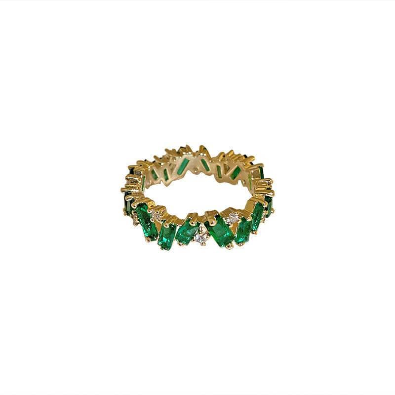 White Tanuki Emerald Ring