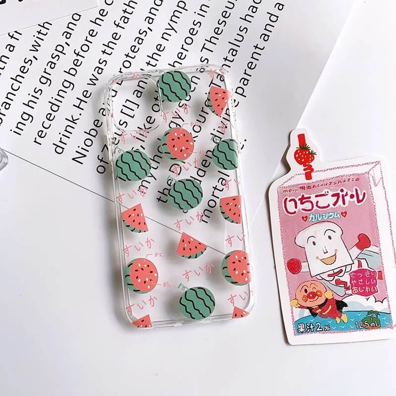 White Tanuki for iphone XS MAX / Watermelon Fruits for Life Phone Case