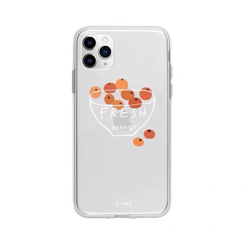 White Tanuki Fresh Orange Phone Case
