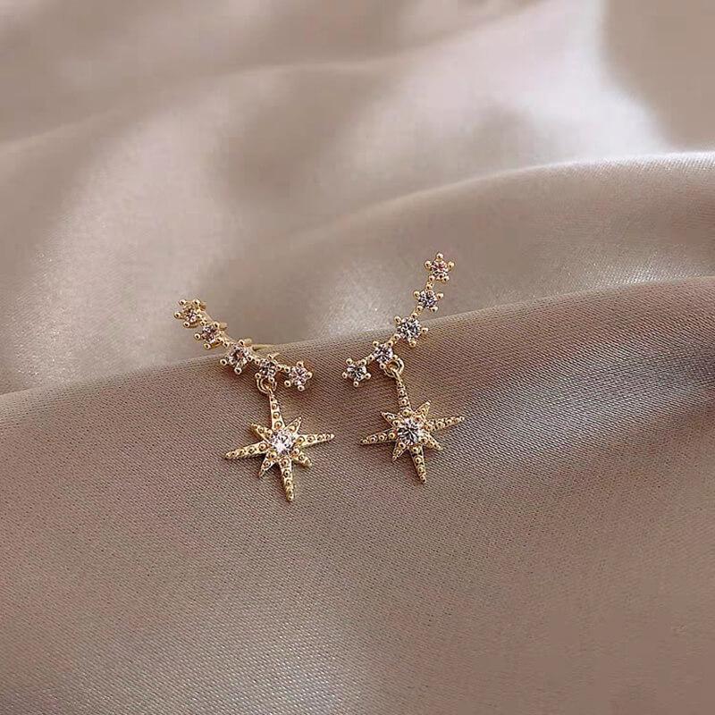 White Tanuki gold / Standard Constellation Earrings