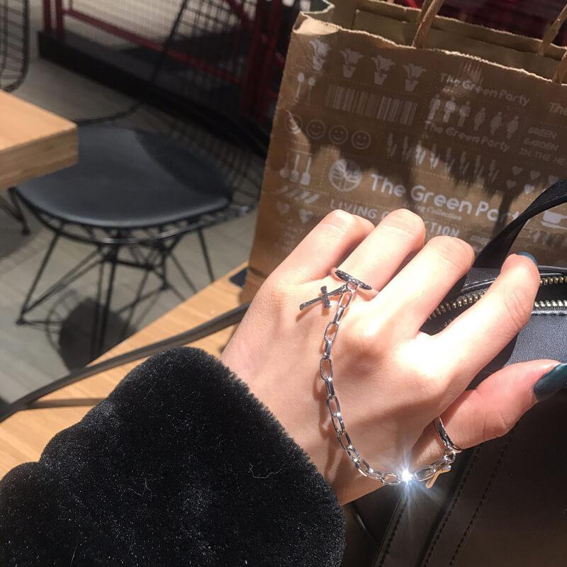 Korean Gold and Silver Chain Rings