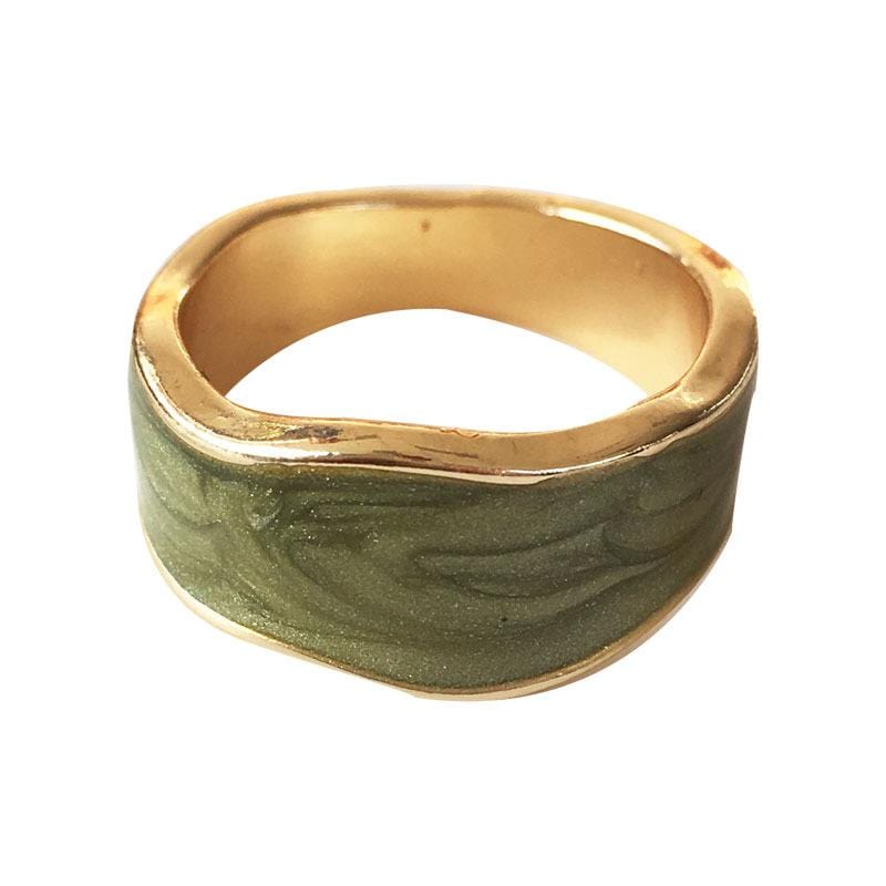 White Tanuki Matcha Green Ring