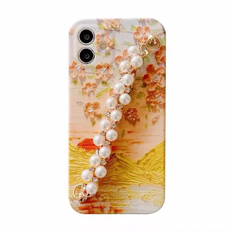 White Tanuki Painted Sunrise Phone Case