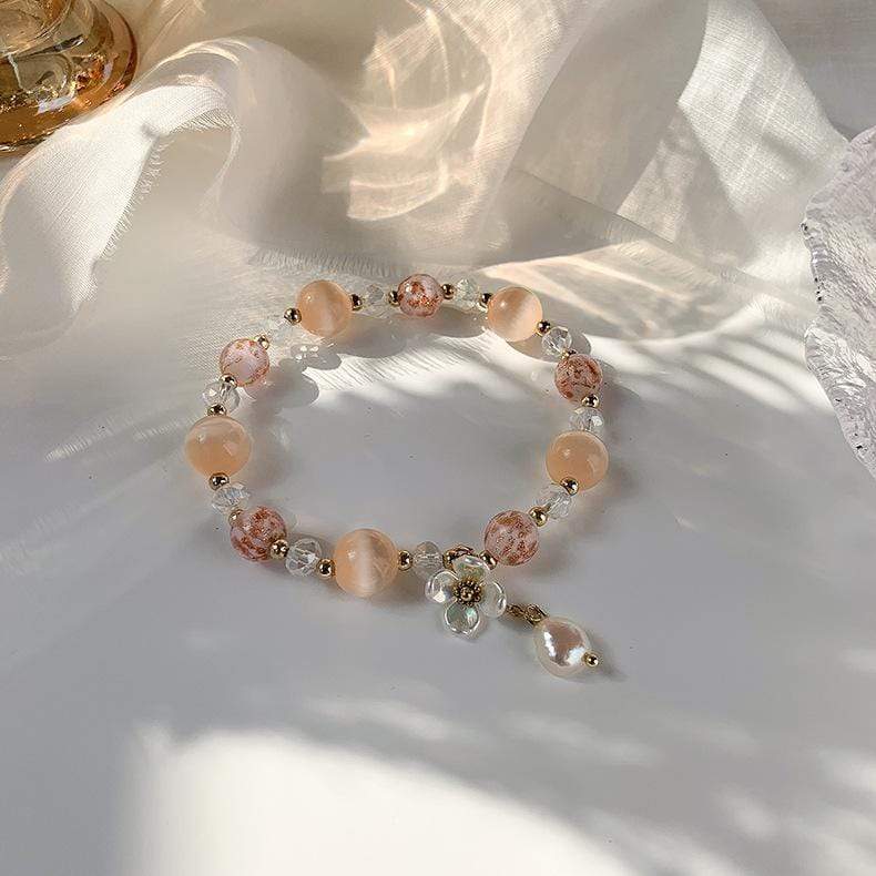 White Tanuki Pink Solstice Bracelet
