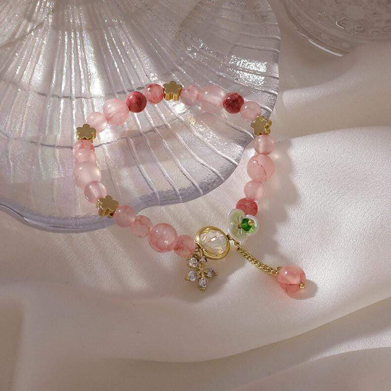 White Tanuki Pink / Standard Springtime Bracelet