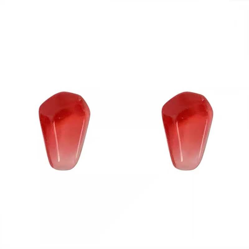 White Tanuki Pomegranate Earrings