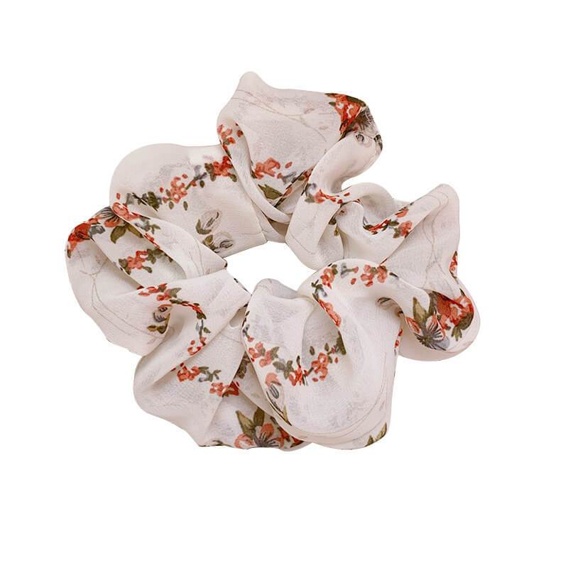 White Tanuki Romantic Scrunchies