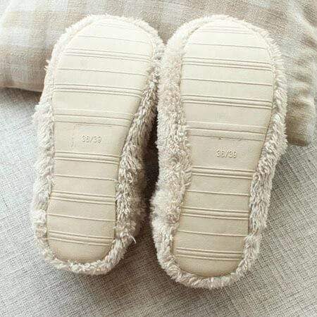 White Tanuki Sleepy Puppy Slippers