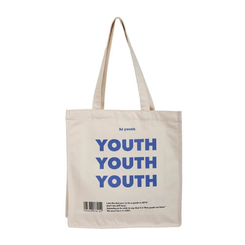 White Tanuki Square YOUTH Tote Bag