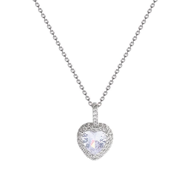 White Tanuki XL613银-钛钢链子 Clear Heart Necklace