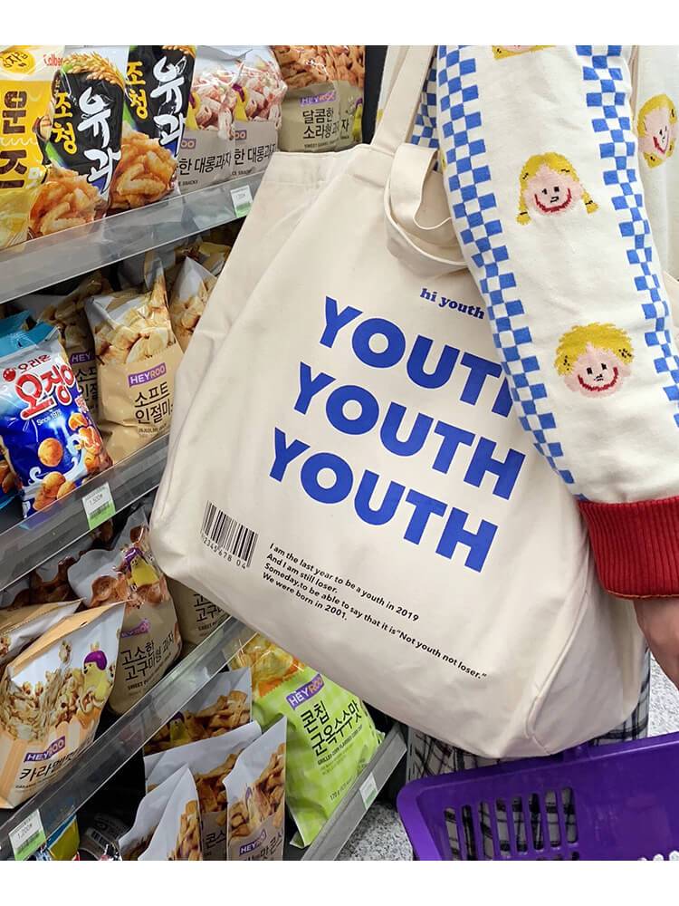 White Tanuki YOUTH Tote Bag